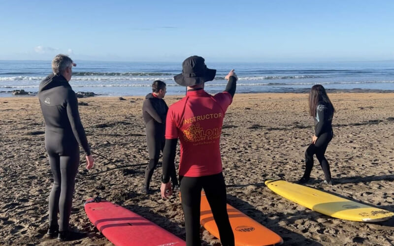 Surfing at Fanore Beach